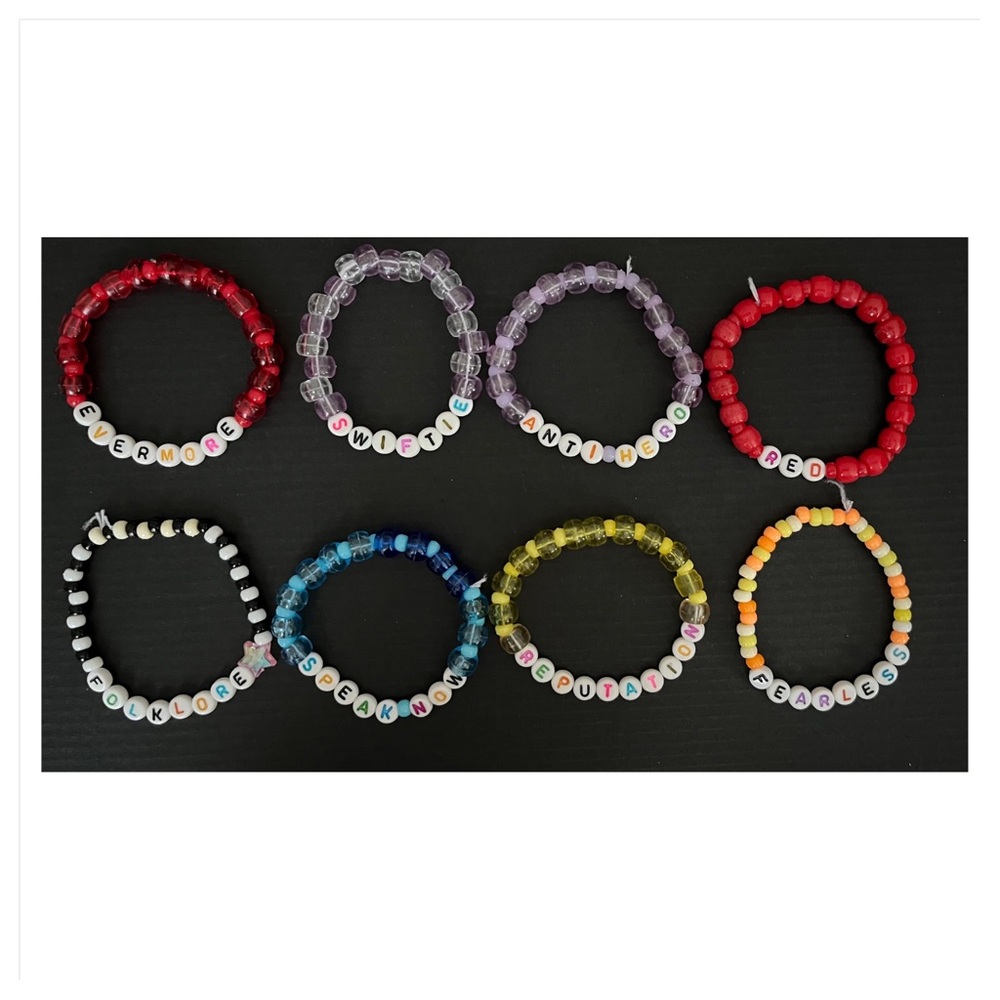 Handmade Swiftie friendship bracelets